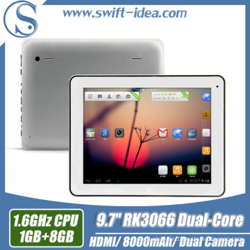 Big Screen 9.7 Inch Rk3066 Dual Core External 3G Android Tablet PC (PRA935Y)